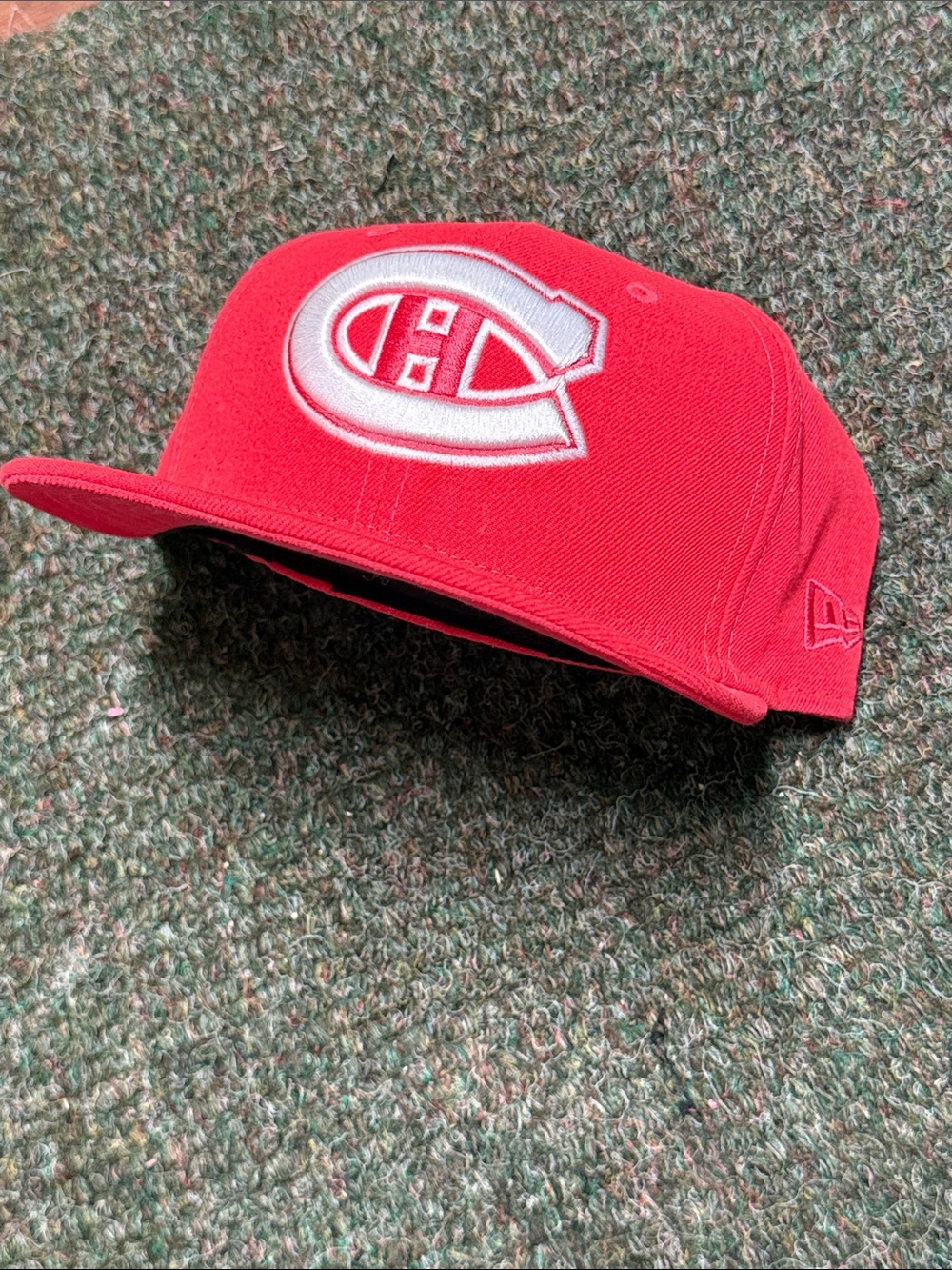 Montreal Canadiens New Era 59FIFTY Fitted Hat Size 7 1/4 Red NHL Hockey Cap Habs